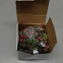 6 Pcs Christmas Candle Ring 4.7 Inch Mini Christmas Wreaths for Home Cabinets Artificial Berry Candle Rings with Pine Cones Small Wreaths for Home, Wedding, Christmas Holiday Table Decoration