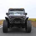 Front Grill Shark Grille Compatible with 2007-2018 Jeep Wrangler Rubicon Sahara Sport JK JKU, Matte Black