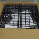 4-Tier Stackable Closet Organizers and Storage, Clothes Shelf Organizer, Foldable Wire Basket Bins, Sweater Storage for Closet and Pantry,11.8" D x 15.7" W, Black