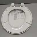 Bemis 730SLEC Slow Close Toilet Seat, Easy Clean Hinges and Durable Plastic Seat, Made in USA, Round, Biscuit