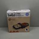 bella 10"x 20" Ceramic Fold-n-Store Dual Temp Griddle, Fits-anywhere Kitchenware, EverGood Ceramic Nonstick Coating, 2 Temperature Zones up to 400F, Dishwasher Safe Drip Tray, 1500 Watt, Plum