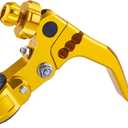 PRO CAKEN 7/8 22mm Universal Motorcycle CNC Short Stunt Clutch Lever Aluminum Alloy Clutch Handlebar Compatible with Most Motorcycles Dirt Bike-Gold
