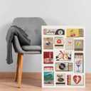 Vintage Matchbook Prints Painting Trendy Coastal Cowgirl Matches Poster Retro Eclectic Matchbox Canvas Wall Art Funky Match Box Aesthetic Room Wall Decor for Bar Cart Unframed 12x16inch