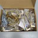 Ravinte 30 Pack Solid 3 Inch Kitchen Square Cabinet Handles Brushed Brass Drawer Pulls Kitchen Cabinet Hardware Handles (3" Hole Center)