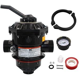 RDIYIN 262506 1-1/2-Inch 6-Way Clamp Style Valve,Compatible with Pool and Spa Sand Filter,Aftermarket Part.