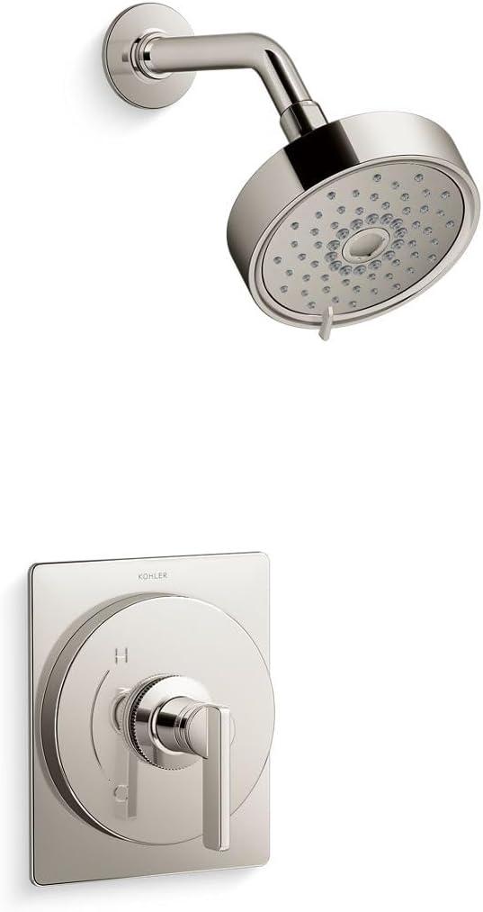 Kohler KTS35916-4Y-SN Castia by Studio McGee Shower Only Trim Package with 2.5 GPM Multi Function Shower Head with MasterClean Sprayface Vibrant Polished Nickel
