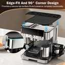 Silicone Top Mat Compatible with Ninja Luxe Caf Espresso Machine ES601 & ES701, Non-Slip Waterproof Heat-Resistant Cover, Food-Grade Counter Protector, Easy to Clean Coffee Maker Accessory