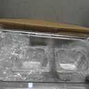 Salad bar Buffet Station for Home 6 Pan Countertop Food Serving Display Container With Clear Roll Top Cover,Cold Food Serving Trays for Party Buffet,Stainless Steel Buffet Server Condiment Tray
