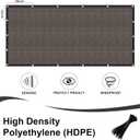 LOVE STORY 4' x 50' Outdoor Privacy Fence Screen, Brown | HDPE Fabric, 95% UV Block, Mesh Fencing Covers for Patio, Privacy Protective, Easy Installation