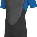 O'Neill Men's Reactor-2 2mm Back Zip Short Sleeve Spring Wetsuit, Lightweight Warmth and Flexibility for All Water Activities, Medium