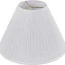 Aspen Creative 33134, Mushroom Pleated Traditional Spider Lamp Shade, White, 7" Top x 17" Bottom x 11-1/2" Slant, 7x17x11.5"