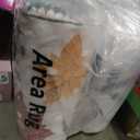 Wonnitar Christmas Rug for Living Room, Christmas Home Decor 8x10 Washable Rug, Ultra-Thin Soft Holiday Floral Print Non Slip Winter Indoor Carpet for Bedroom Kids Room Xmas Dining Room (White/Multi Color)