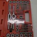 EFFICERE 40-Piece Premium Tap and Die Set, SAE Unified Screw Thread, Size #4 to 1/2 | Include UNC Coarse, UNF Fine and NPT Threads | Essential Threading Tool Kit with Complete Handles and Accessories (40-Pc. SAE Unified Set)