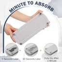 2 x Sink Caddy, Instant Dry Bathroom Kitchen Sink Organizer, Water Absorbing Stone Tray for Soap Bottle Sponge Brush Candles (Light Grey)