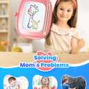 Magnetic Drawing Board, Toddler Girl Toys for 1-3 Year Old, Doodle Board Learning and Educational Kids Toys for 1 2 3 Year Old Baby Birthday GIF- Pink