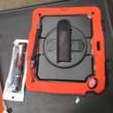 SEYMAC stock for iPad Air 11 inch Protective Case M3 2025/ M2 2024 (Air 7th/6th Generation), Heavy Duty Case with Screen Protector, Pencil Holder, Rotating Stand, Hand Strap, Shoulder Strap, Red