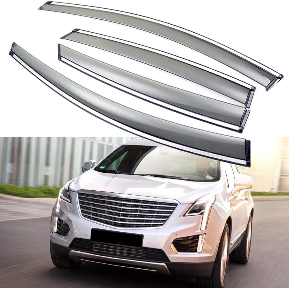 Sun/Rain Guards Wind Deflector Window Visors Compatible with 2017-2024 Cadillac XT5, Sun Visor Shield, Tape-On 4 pcs