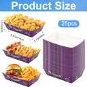 25 Pcs Graduation Party Favors Supplies Paper Food Trays Graduation Decorations 2026 Food Boats Paper Trays Grad Table Decor Serving Tray Grad Party Decorations Favors-Purple-Purple