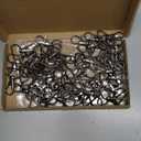 50Pcs Swivel Clasp Hooks D Ring Key Chain Clips, Metal Lobster Claw Clasps Trigger Clip Lanyard Snap Hook for Keychains Making Purse Hardware DIY Crafts 1 Inch (Black)