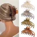 Hair Claw Clips for Thick Hair, 4 Pack - Extra Large Jelly Hair Claw Clips for Women, 4.75" Hair Accessories for Women Girls Gifts, Jelly 4 Colors