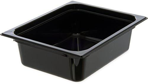 Carlisle FoodService Products 10221B03 StorPlus Half Size Food Pan, Polycarbonate, 4" Deep, Black