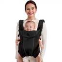 Ergonomic Baby Carrier with Adjustable Strap,4-in-1 Newborn to Toddler Carrier,Breathable Mesh Baby Carrier for Summer,Compact for Travel & Outdoor Adventures,Ideal for Infants 0-3 Years (Black -2)