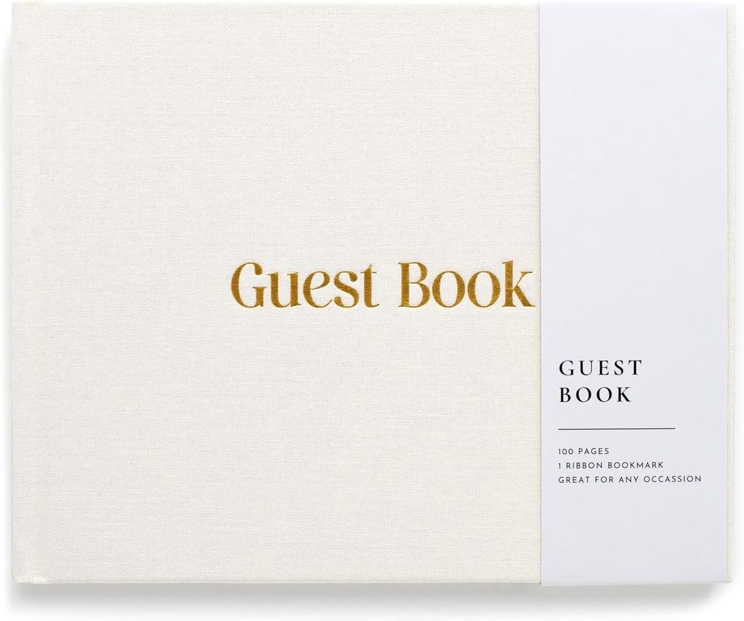 Lamare Wedding Guest Book  Elegant Guest Book for Party, Baby Shower Guest Book & Polaroid Guest Book for Wedding (White)