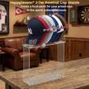 Happyseason 2 Pack 2-Tier Hat Organizer for Baseball Caps, Acrylic Baseball Cap Display Stand, Hat Rack Two Levels, Hat Organizer Shelf for Closet, Hat Holder Holds 28 Caps