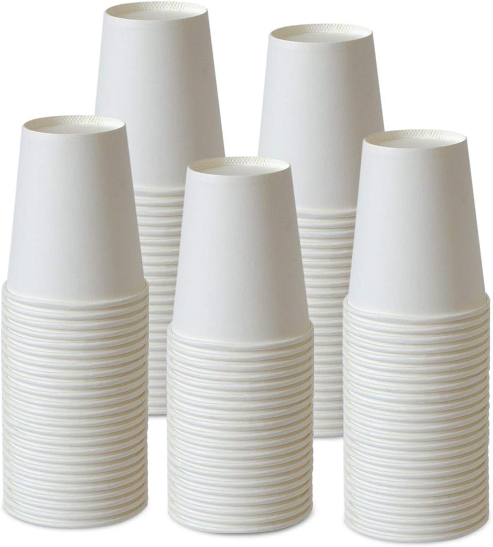Paper Cups 150 Pack - 8 Oz Hot and Cold Paper Coffee Cups
