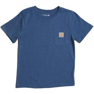Carhartt Kids' Short Sleeve Pocket T-Shirt Tee Shirt (Blue, S)