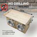 Skywin Washer Dryer Countertop 54 x 30 Inches, Single Real Solid Wood Butcher Block (Unfinished Plain Wood Surface) for One Unit Only (Washer or Dryer), Countertop Over Laundry Machine, Large