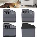 Anti Vibration Pads for Washing Machine, Washer & Dryer Pedestals Shock and Noise Cancelling Washing Machine Foot Pads, Washing Machine Support Stabilizer Mat Protect Laundry Shaking Walking Skidding