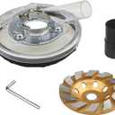 XINGYHENG Dust Shroud Kit Dry Grinding Dust Cover 100-150mm Adjustable Angle Grinder with 4 Inch Concrete Diamond Grinding Cup Wheel