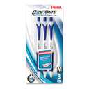 GlideWrite Ballpoint Pen with TechniFlo Ink, (1.0mm) Medium Line, Blue Ink, 3-Pk - Bulk