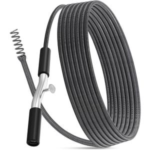 50 ft Drain Auger Plumbing Snake for Heavy Deep Blockages 3/8" Diameter Flexible Plumbing Cables Drain Snake for Kitchen Bathroom Shower Sink Cleaning Drainage Clogs