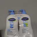 Cetaphil Baby Wash & Shampoo Plus Body Lotion, Healthy Skin Essentials, Head to Toe Hydration for up to 24 Hours, for Delicate, Sensitive Skin, 2-Pack,White