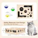 Cat Scratch Puzzle Enrichment Box, Maze Cat Nail File Scratcher & Built-in Sandpaper, Wooden Cat Nail File Enrichment Box, Stress-Free Alternative to Trimming Your Nails
