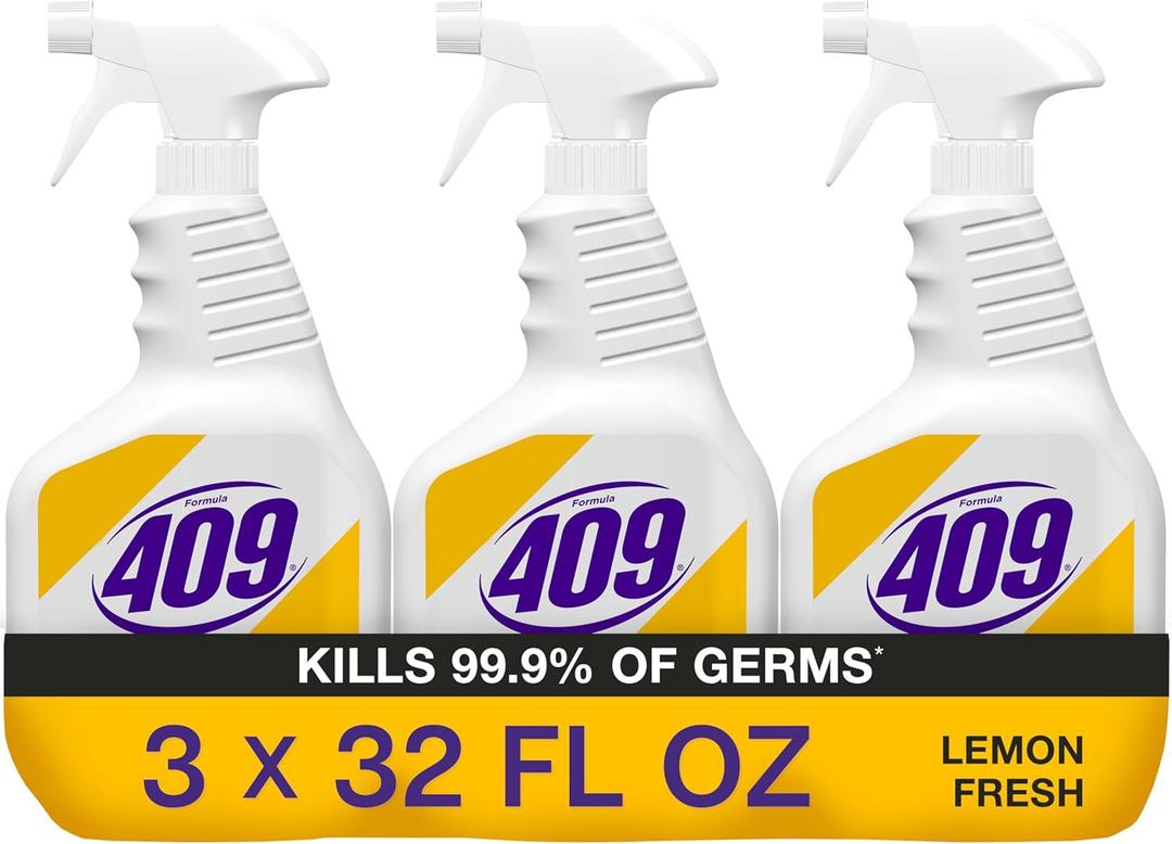 Formula 409 Multi-Surface Cleaner, Spray Bottle, Lemon Fresh, 32 Fluid Ounces, Pack of 3
