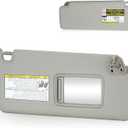 Right Passenger Side Sun Visor Without Light Fit for Toyota Highlander 2004 2005 2006 2007, Replaces for 74320-48260-A0 Gray
