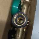 ATDAWN 4 Way Brass Hose Splitter, 3/4" Brass Hose Faucet Manifold, Garden Hose Adapter Connector