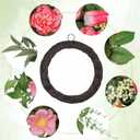 Vlorart 24 Inch Spring Summer Wreath Peony Wreath for Front Door with Pink Tulip, Eucalyptus Leaves, White Berries for Indoor Outdoor Wall Festival Home Farmhouse Wedding Decor