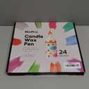 Nicpro Candle Wax Pen, 24 Colors 3D Candle Paint Include Glitter Silver Gold, Safe DIY Candle Making & Painting Kit, Dry Fast Vibrant Colors Wax Paint for Birthday Holidays Wedding Party (1 oz, 30 ml)