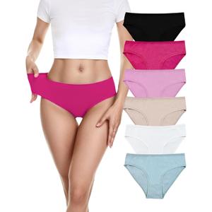 Cotton Underwear for Women  Soft, Breathable, Full Coverage Panties, Tag-Free Comfortable Briefs, Multi-Pack (Medium)