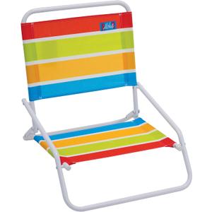 Rio Brands 1-Position Low-Profile Folding Beach Chairs, Lightweight Steel Outdoor Portable Camping Chairs, Supports up to 190 lbs.