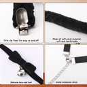 Snwquik 3 PCS Cat Ears Headband with Tail and Bell Choker,Cat Costumes Accessories for Adults Women Halloween Dress Up Party Set (Black)