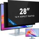 IPROKKO [2-Pack] 28 Inch Computer Privacy Screen Filter for 16:9 Widescreen Monitor, Removable 28in Anti Blue Light Glare Privacy Shield, Anti Spy Security Protector for Hp Dell Asus Acer Samsung