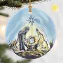 Nativity Christmas Ornaments, Dodosky 2.8in Ceramic Religious Ornament, Xmas Decor, Christmas Tree Ornaments, Xmas Decorations for Tree, Holiday Ornament, Gift Ideas, Christian Gifts, Religious Gifts