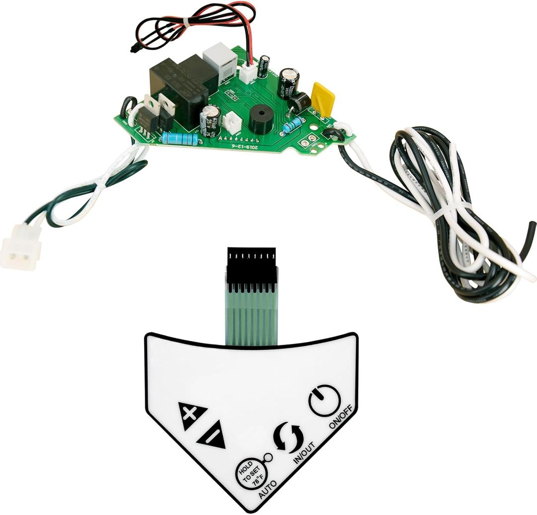 Replacement Printed Circuit Board for Maxxfan MaxxAir Deluxe RV Roof Vents,Compatible with Models 00-05100K,00-06200K,00-05101K,00-06201K,00-04000K,00-04050K,00-04001K,00-04002K,With Keypad