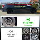 Hubcaps Fit for 2016-2025 Honda Civic Sedan (Factory Steel Wheels Covers); Set of 4 Pcs; 16-inch (Silver&Black)