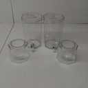 Lifewit 1 Gallon (128 OZ) Drink Dispensers for Parties 2 Pcs, 4L Plastic Beverage Containers with Stand for Juice/Tea/Soda/Water, Clear Ice Lemonade Dispensers with Lid & Leak-proof Spigot